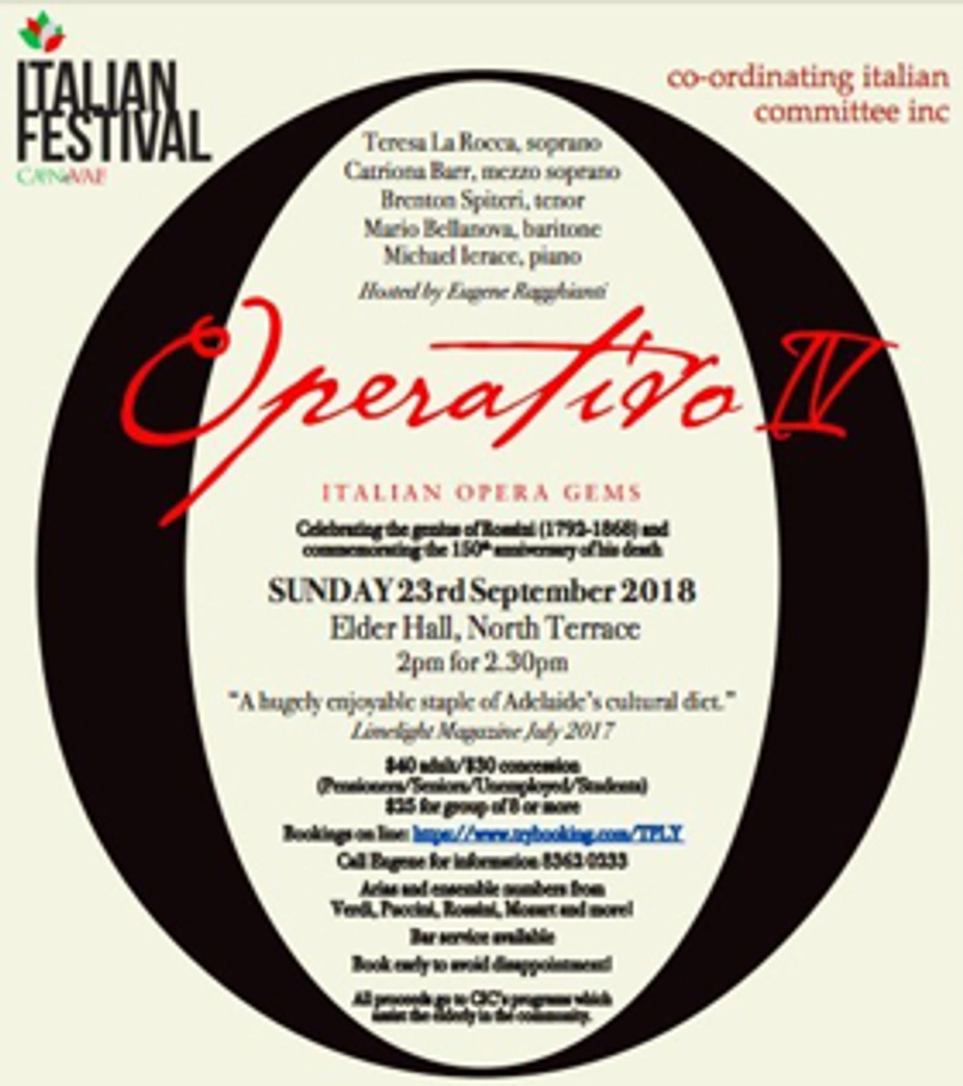 Co-ordinating Italian Committee Presents OPERATIVO IV Co-ordinating Italian Committee Presents OPERATIVO IV Image