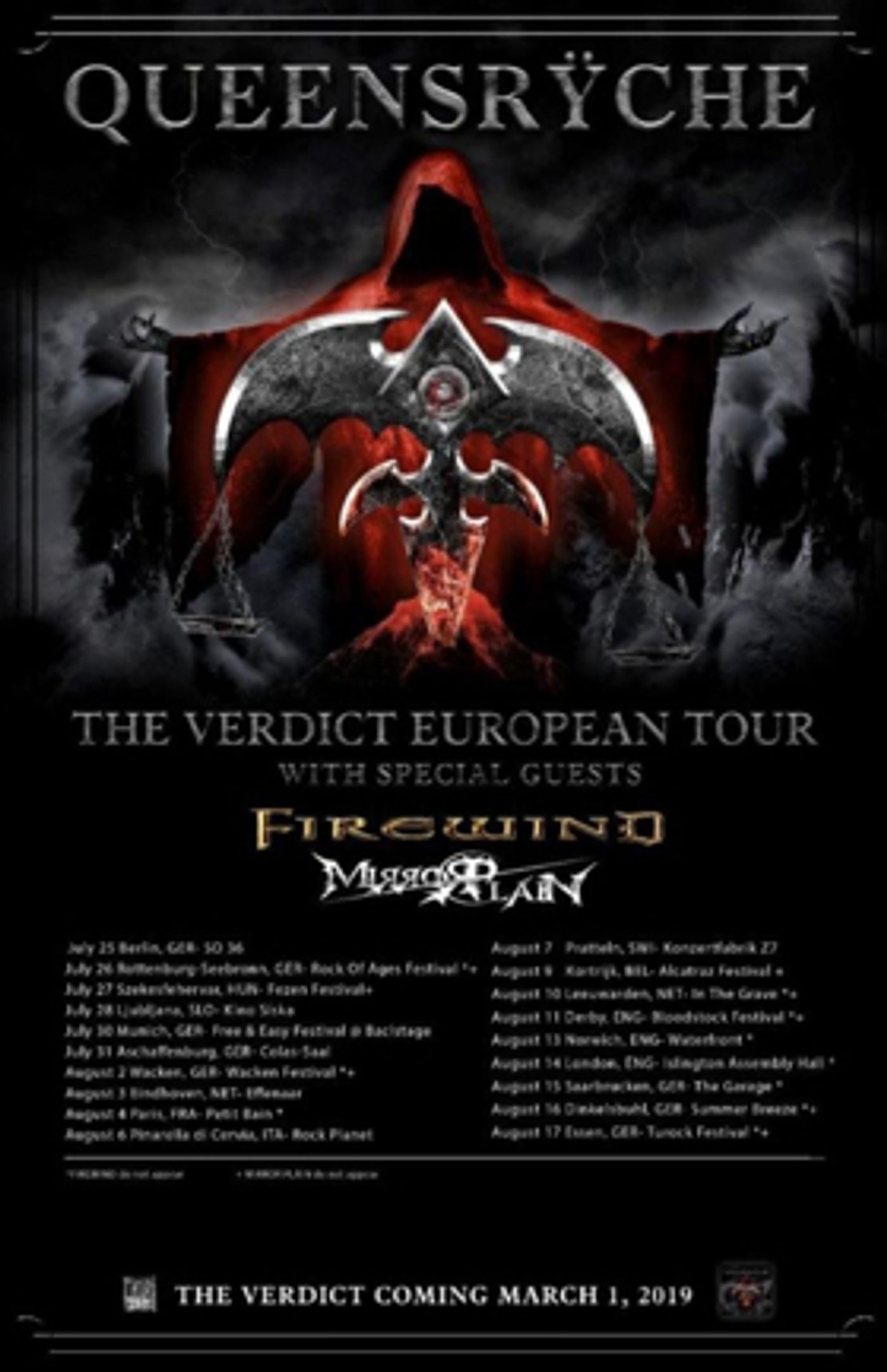 Queensryche Announces THE VERDICT European Tour  Image