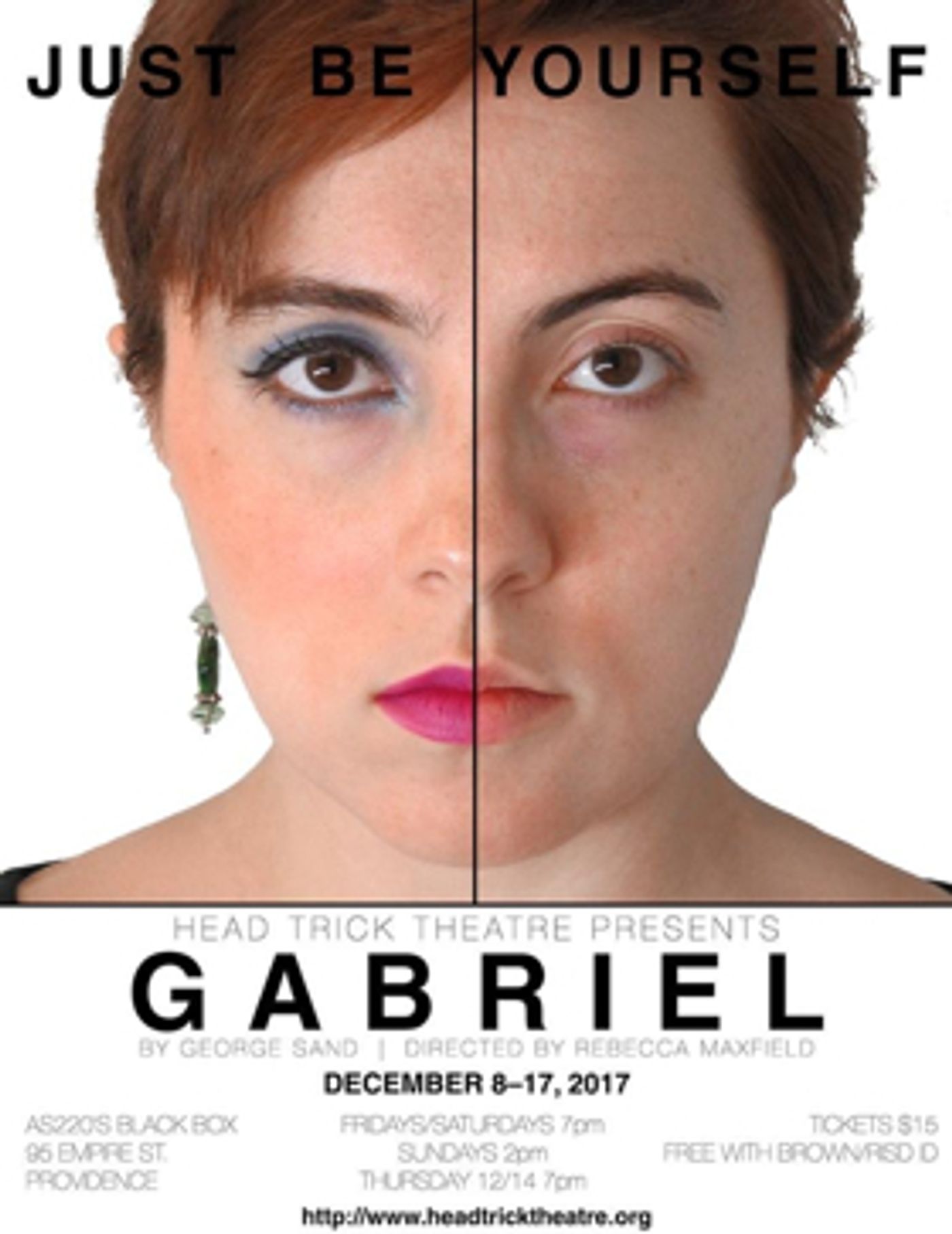 Head Trick Theatre presents GABRIEL, 12/8–17  Image