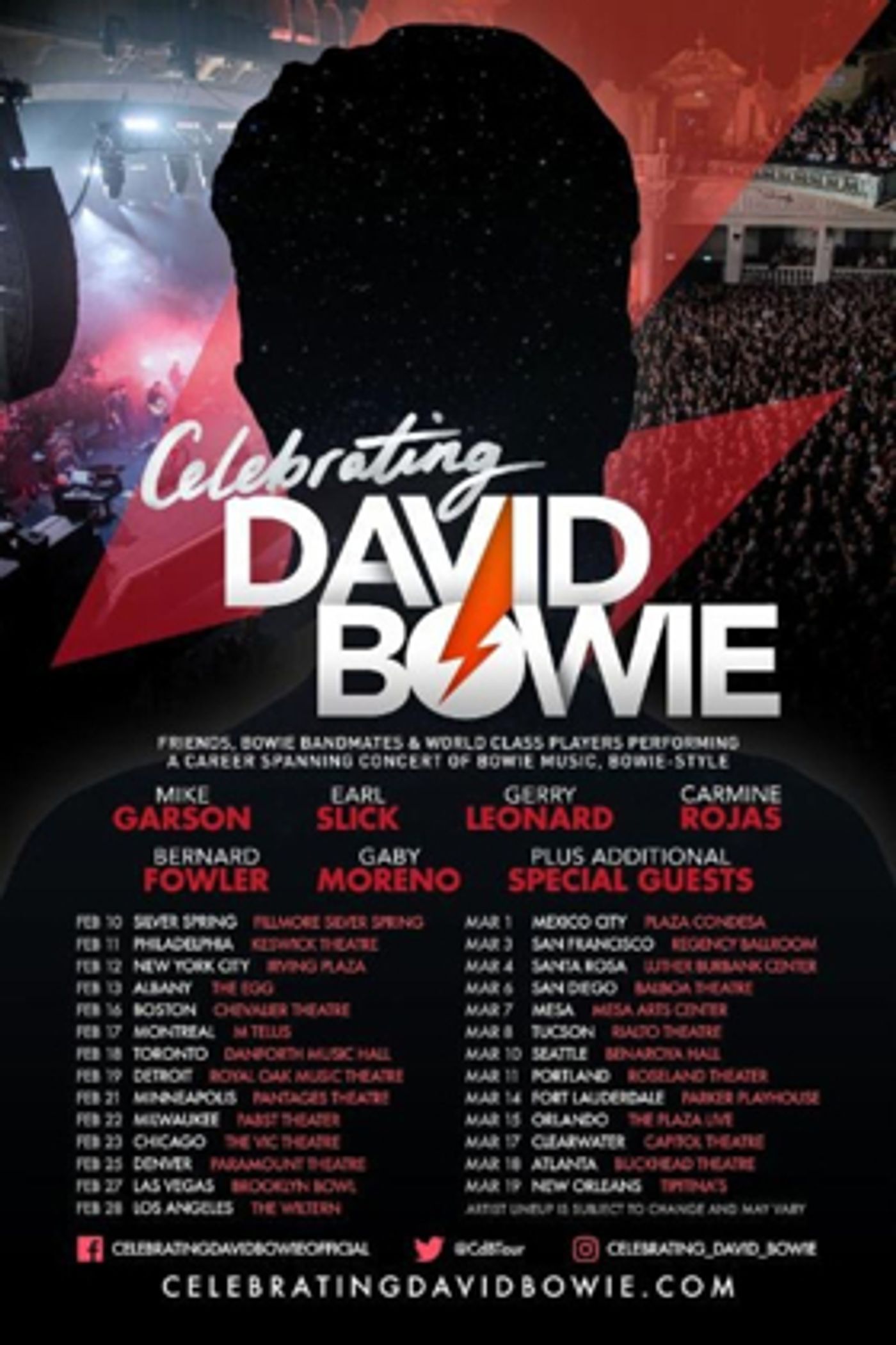 CELEBRATING DAVID BOWIE Announces Additional U.S. Tour Dates CELEBRATING DAVID BOWIE Announces Additional U.S. Tour Dates Image