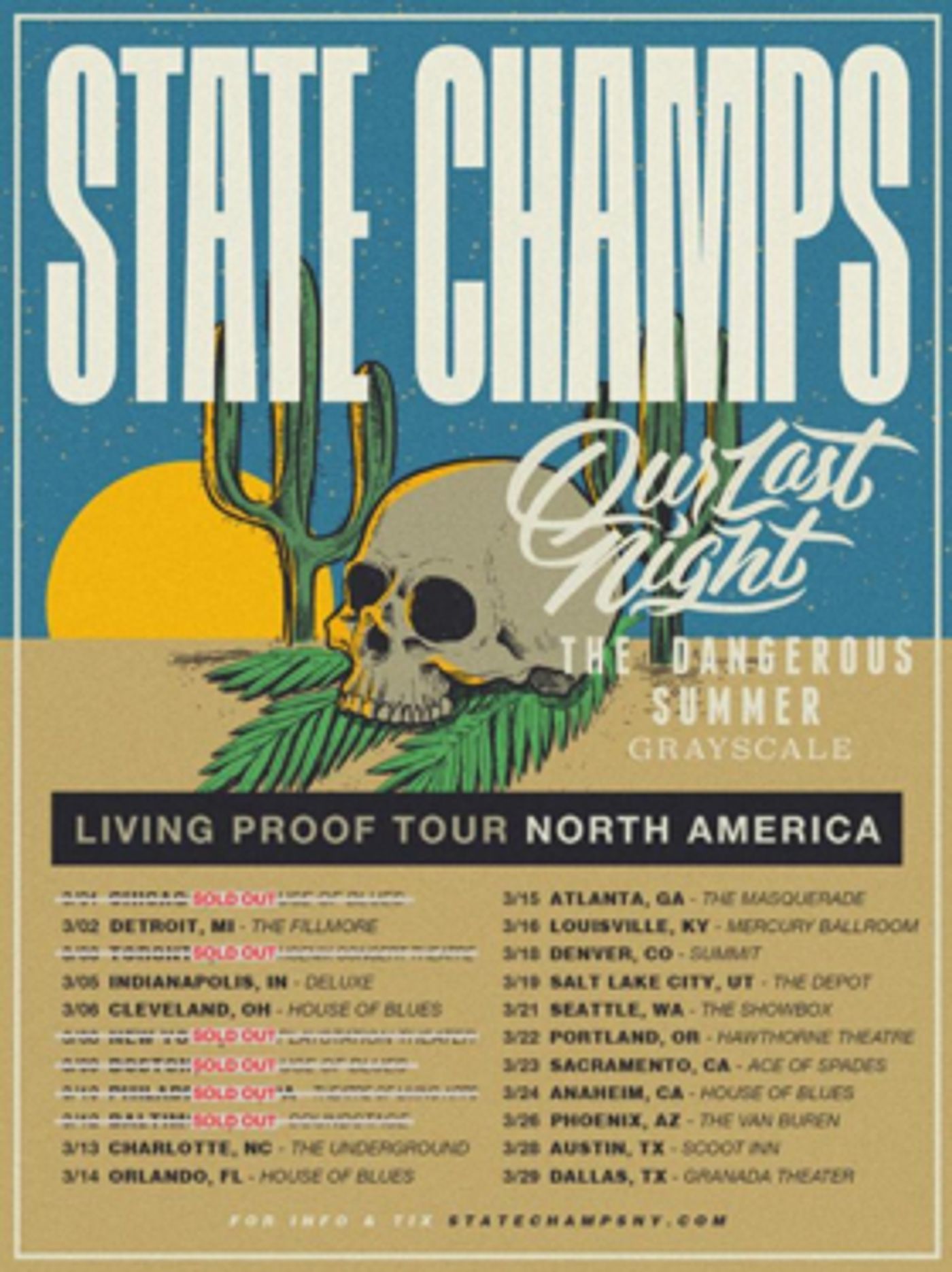 State Champs To Kick Off Living Proof North American Tour State Champs To Kick Off Living Proof North American Tour Image