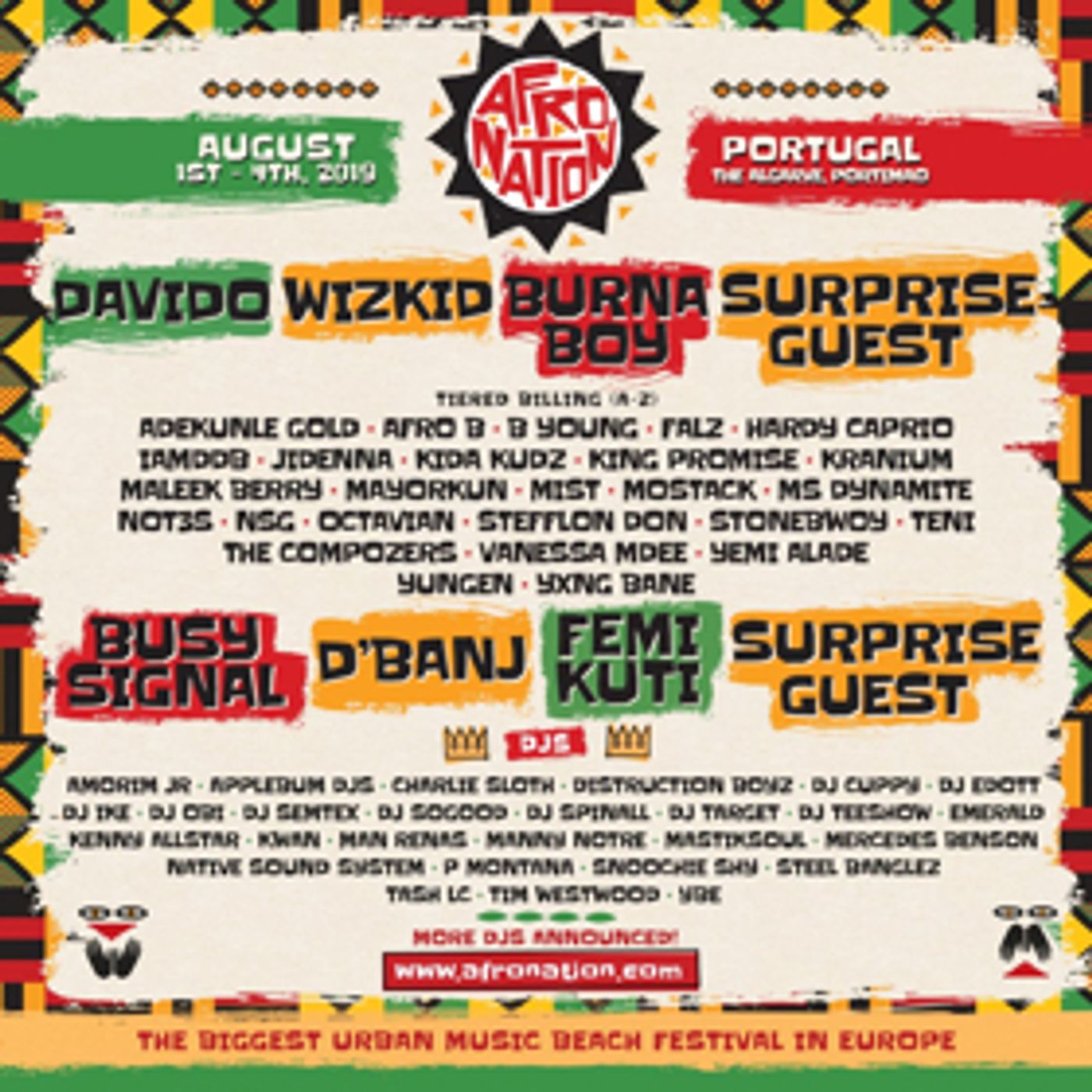 Afro Nation Festival Announces Latest Wave Of Acts, Beach Party Lineups Afro Nation Festival Announces Latest Wave Of Acts, Beach Party Lineups Image