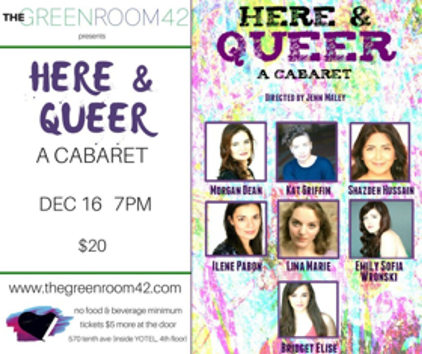 HERE AND QUEER Cabaret Comes to The Green Room 42 HERE AND QUEER Cabaret Comes to The Green Room 42 Image