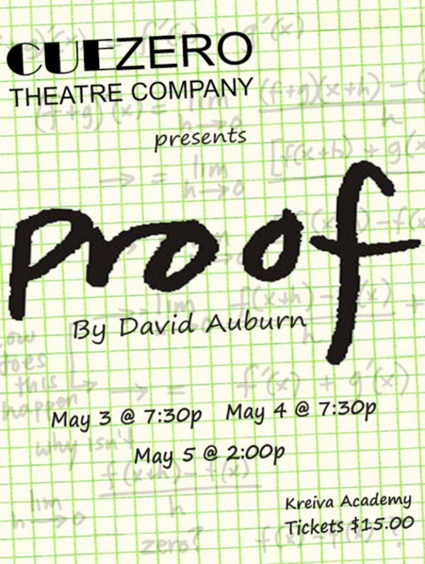 Review: An Emotional PROOF at Cue Zero Theatre Company Review: An Emotional PROOF at Cue Zero Theatre Company Image