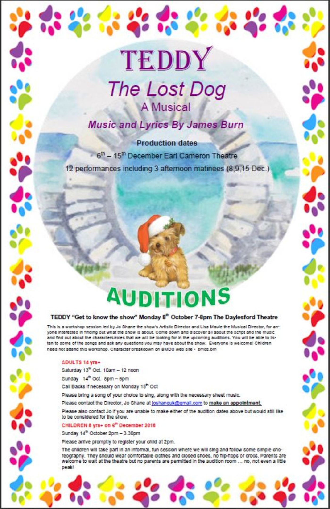 TEDDY THE LOST DOG Comes To Bermuda Musical & Dramatic Society  Image