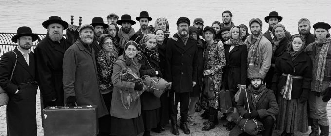 Photo Flash: Yiddish FIDDLER ON THE ROOF Cast Poses in Front of Ellis Island Photos