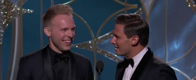 VIDEO: Benj Pasek & Justin Paul Accept GOLDEN GLOBE for Best Original Song Video