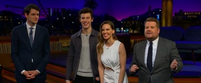 VIDEO: James Corden Plays Flinch with Shawn Mendes, Hillary Swank, and Zach Woods Video