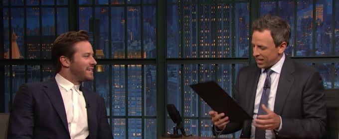 VIDEO: Armie Hammer Talks Moonwalking, Learning Lines, And Being Out Of His Comfort… Video