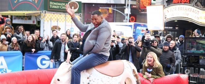 Photo Coverage: GMA DAY Host Michael Strahan Braves Mechanical Bull Ride In Time Photos
