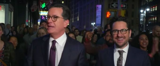 VIDEO: J.J. Abrams and Stephen Colbert Take THE LATE SHOW Audience to See THE PLAY… Video