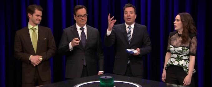VIDEO: Jimmy Fallon Plays Catchphrase with Andrew Garfield and Rachel Brosnahan Video