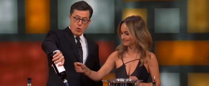 VIDEO: Giada De Laurentiis and Stephen Colbert Are Cooking With Wine Video