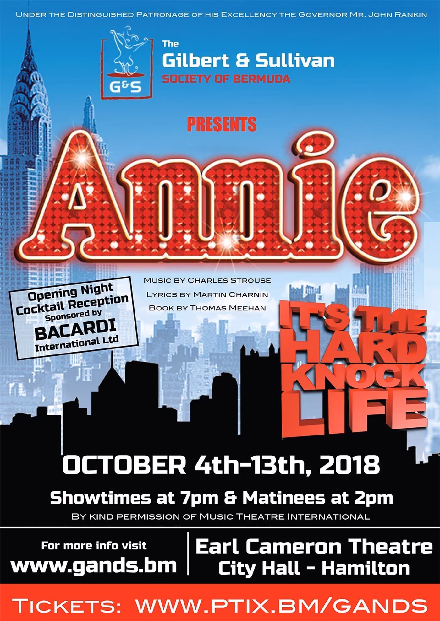 ANNIE Comes To Gilbert And Sullivan Society Of Bermuda Next Month  Image