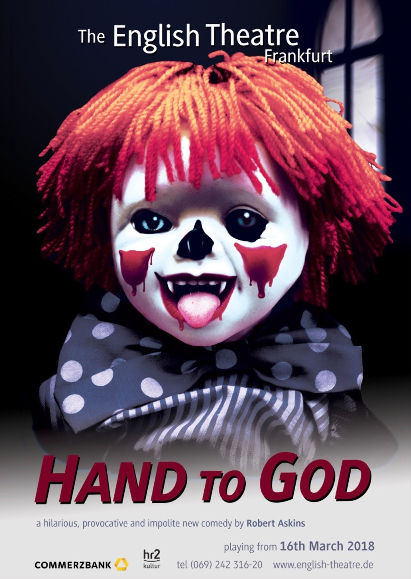 HAND TO GOD at The English Theatre Frankfurt  Image