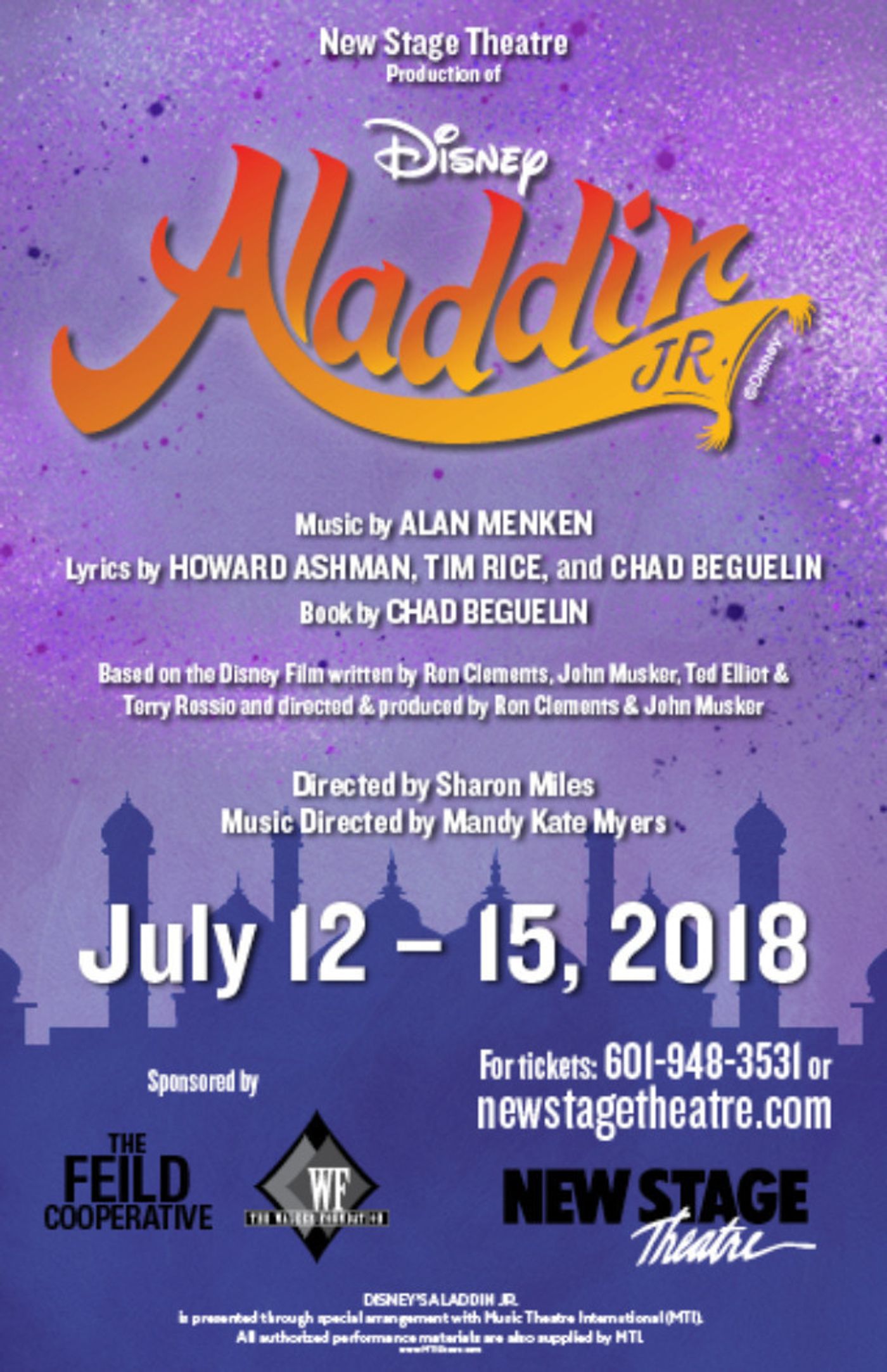 ALADDIN JR. Comes To New Stage Theatre 7/12  Image