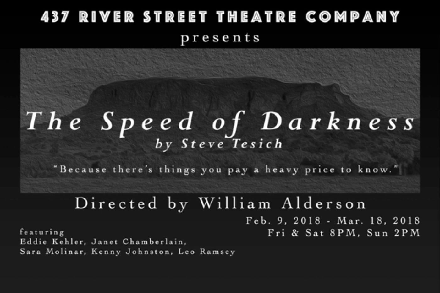 Suspenseful Drama By Steve Tesich THE SPEED OF DARKNESS Comes to the Riverstreet Theatre  Image