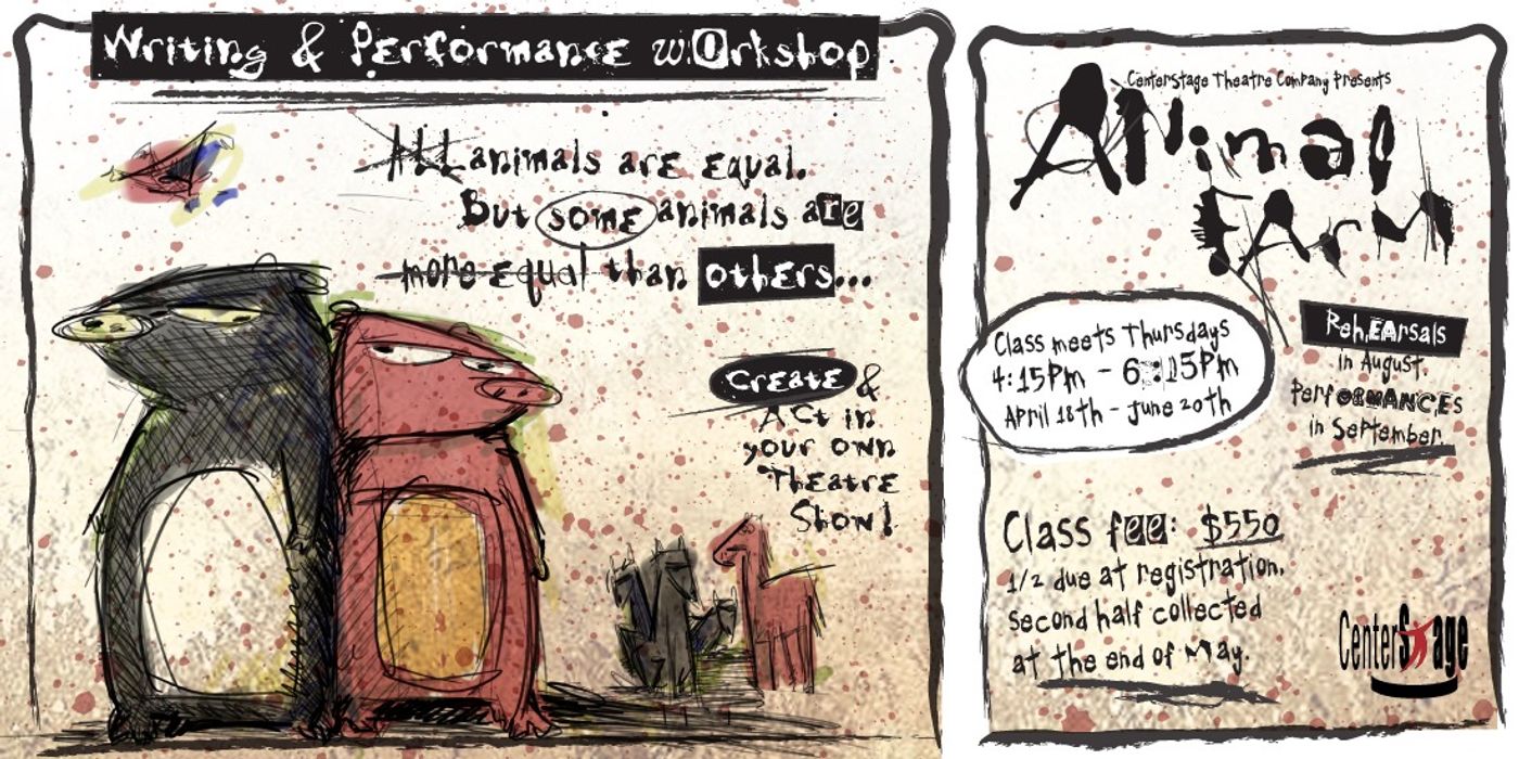 CenterStage Seeks Kids For Unique ANIMAL FARM Workshop  Image
