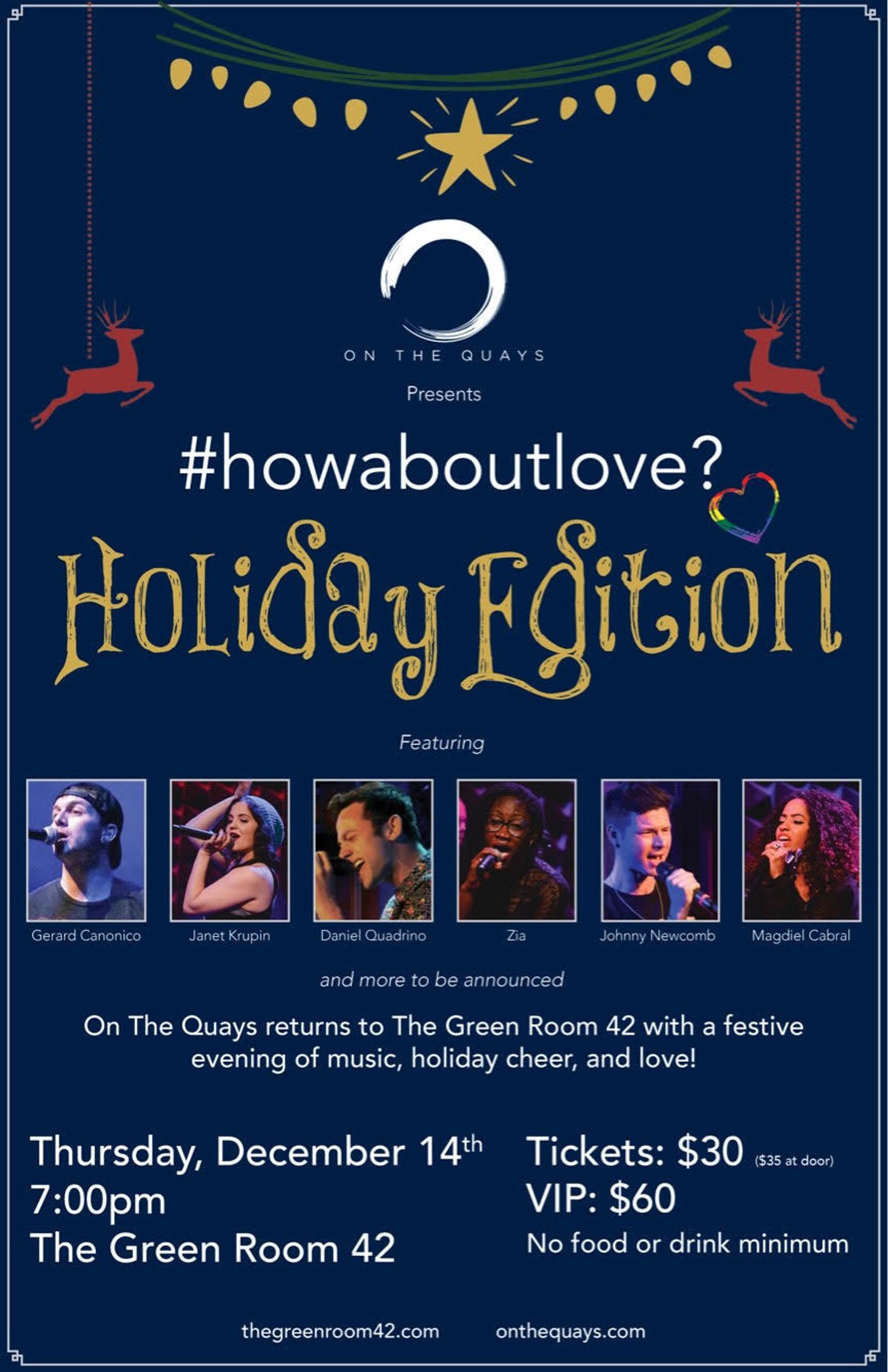 On The Quays to Return to The Green Room 42 with #HOWABOUTLOVE?: HOLIDAY EDITION On The Quays to Return to The Green Room 42 with #HOWABOUTLOVE?: HOLIDAY EDITION Image