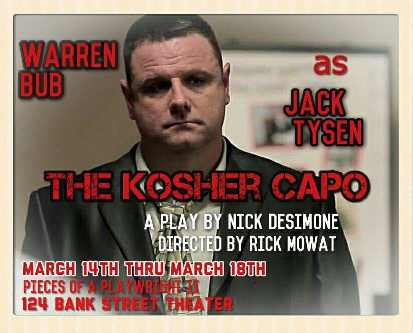 Warren Bub to Star in PIECES OF A PLAYWRIGHT II Warren Bub to Star in PIECES OF A PLAYWRIGHT II Image