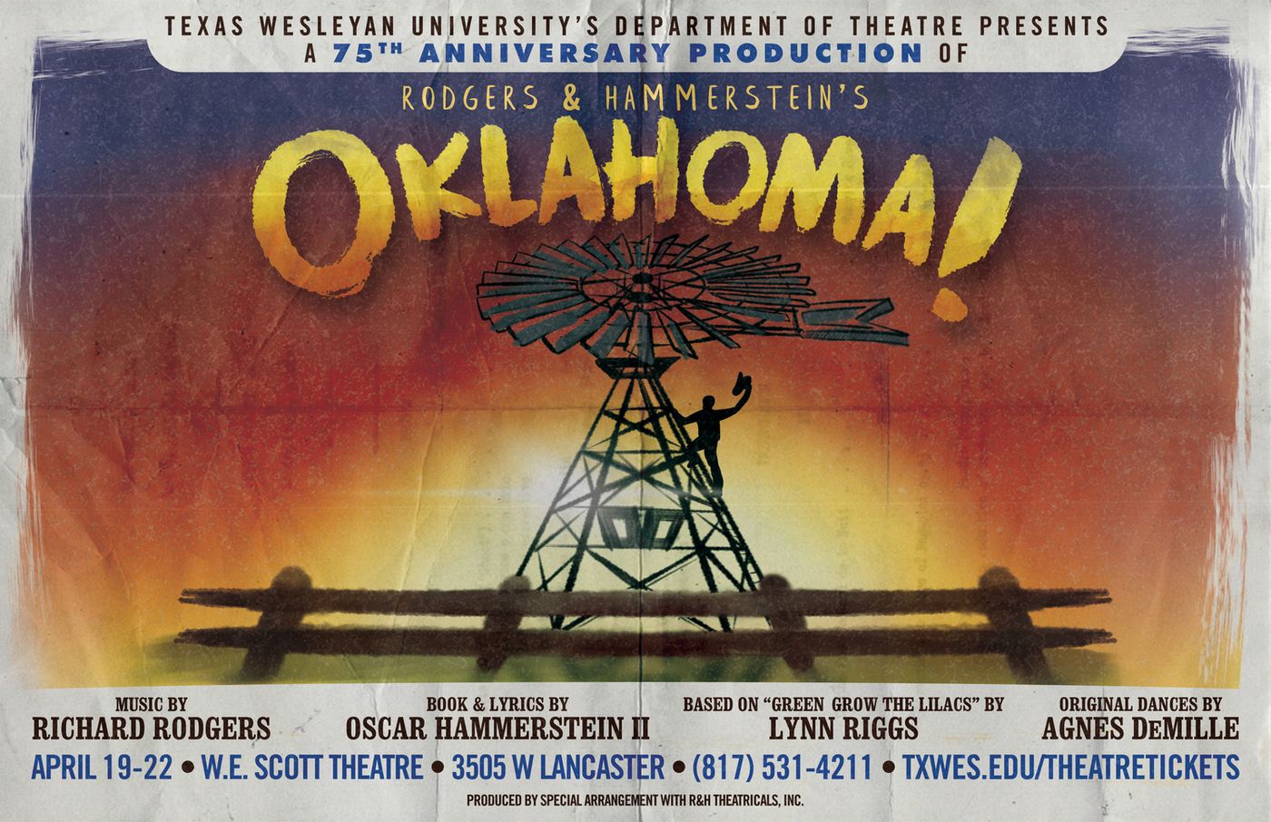 Theatre Wesleyan to present 75th Anniversary Production of 'OKLAHOMA!' at the Scott Theatre  Image