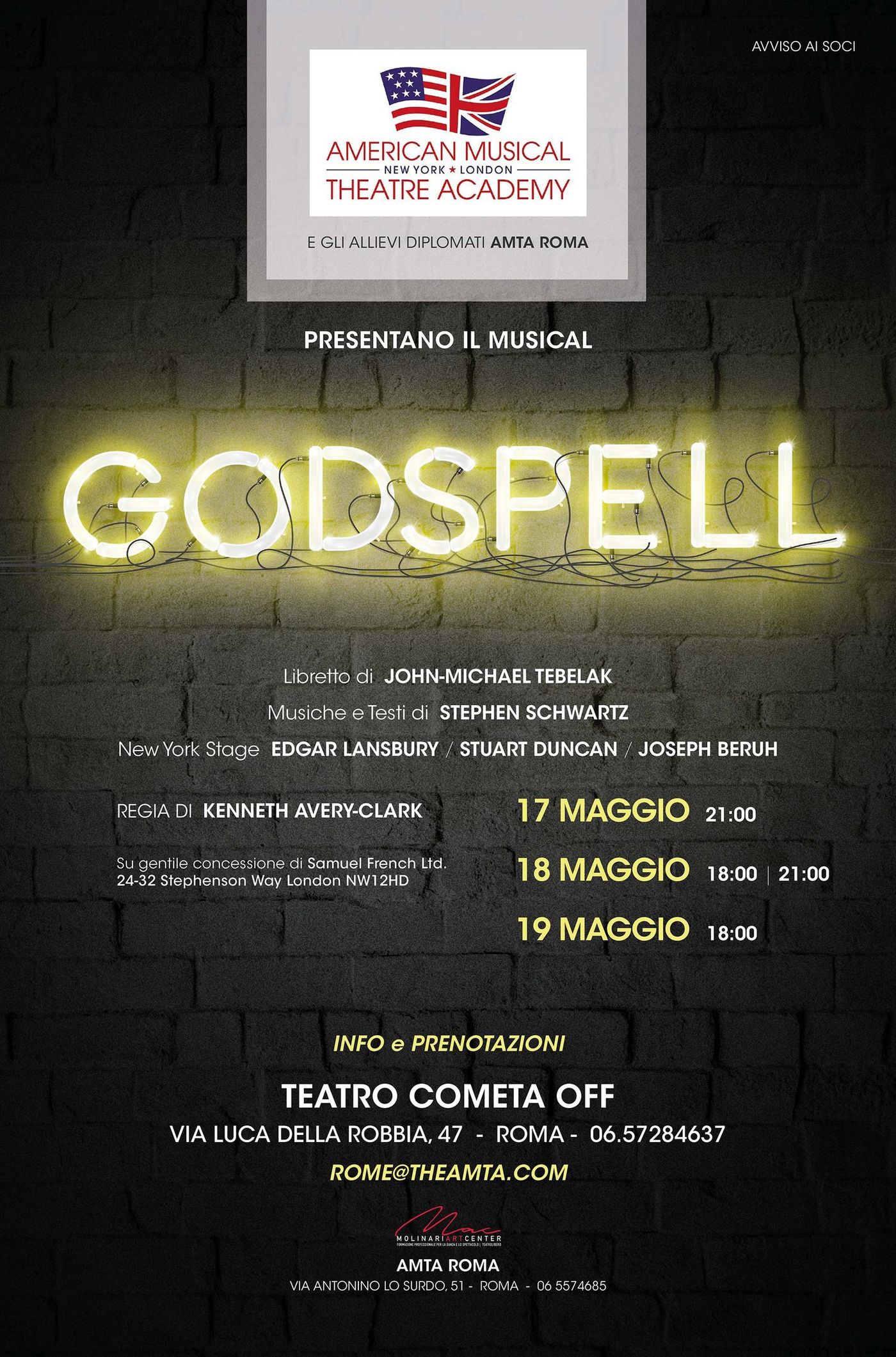 Gli allievi dell'AMTA tornano in scena con GodSpell Gli allievi dell'AMTA tornano in scena con GodSpell Image