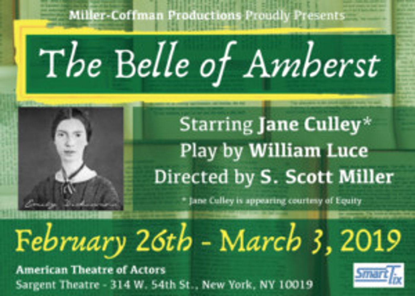 Stephen S. Miller Presents THE BELLE OF AMHERST At American Theatre Of Actors  Image