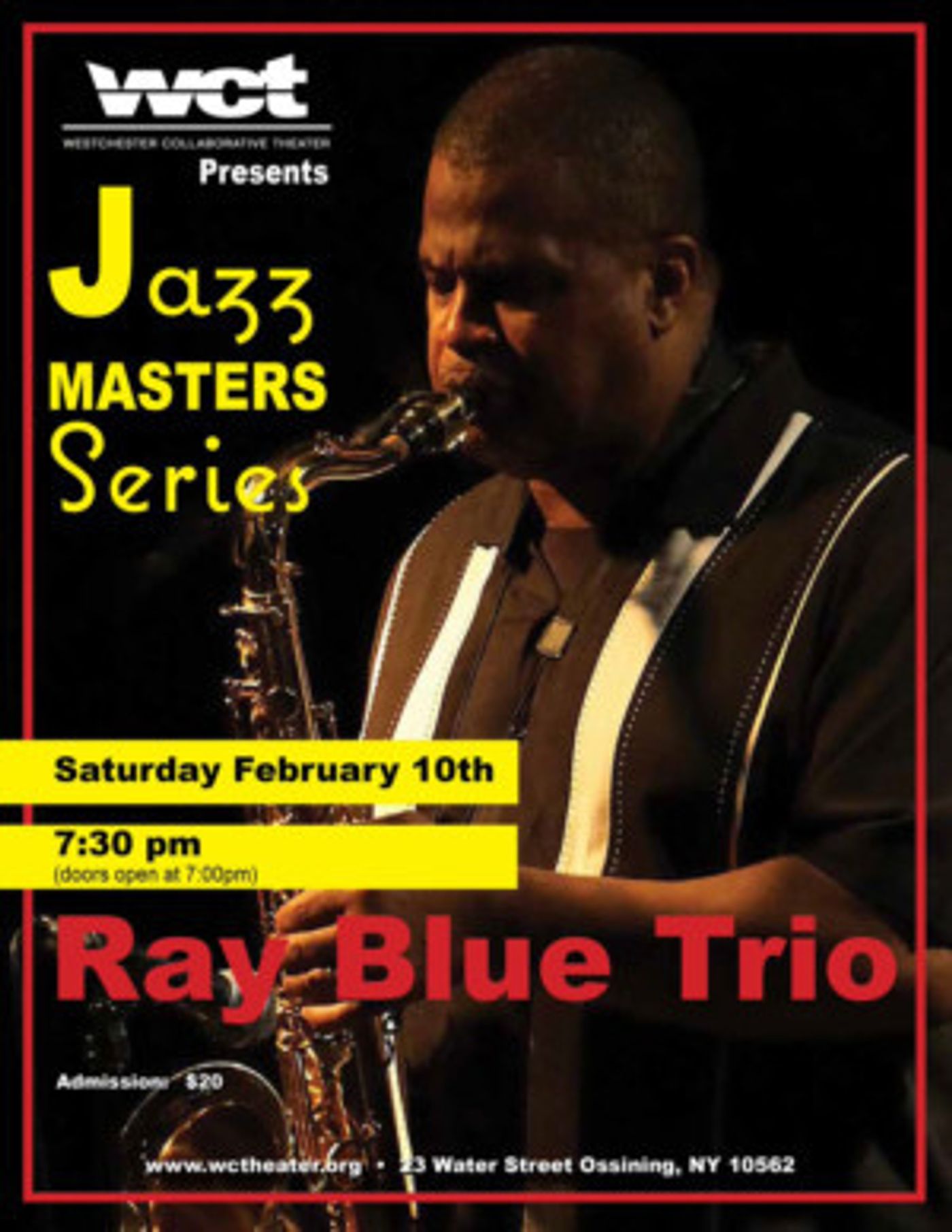 Ray Blue Trio Returns to WCT's Jazz Masters Series February 10  Image