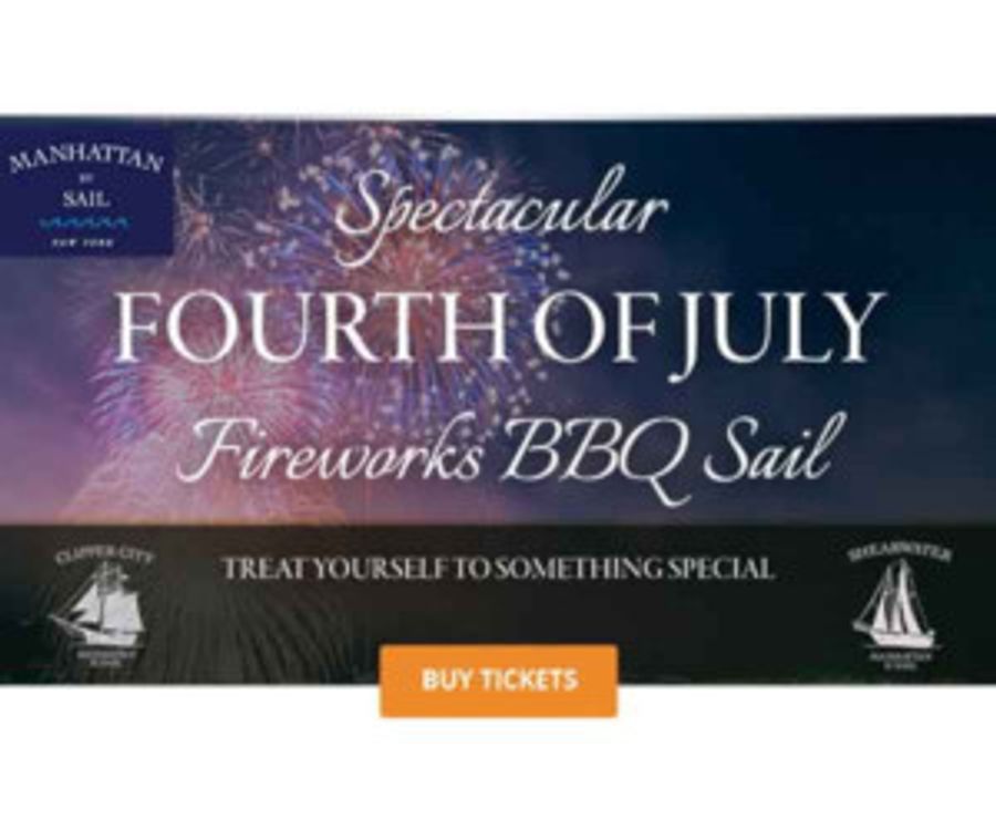 Manhattan By Sail Takes To The Water For The Annual Awe-Inspiring Macy's July 4th Fireworks Display Image