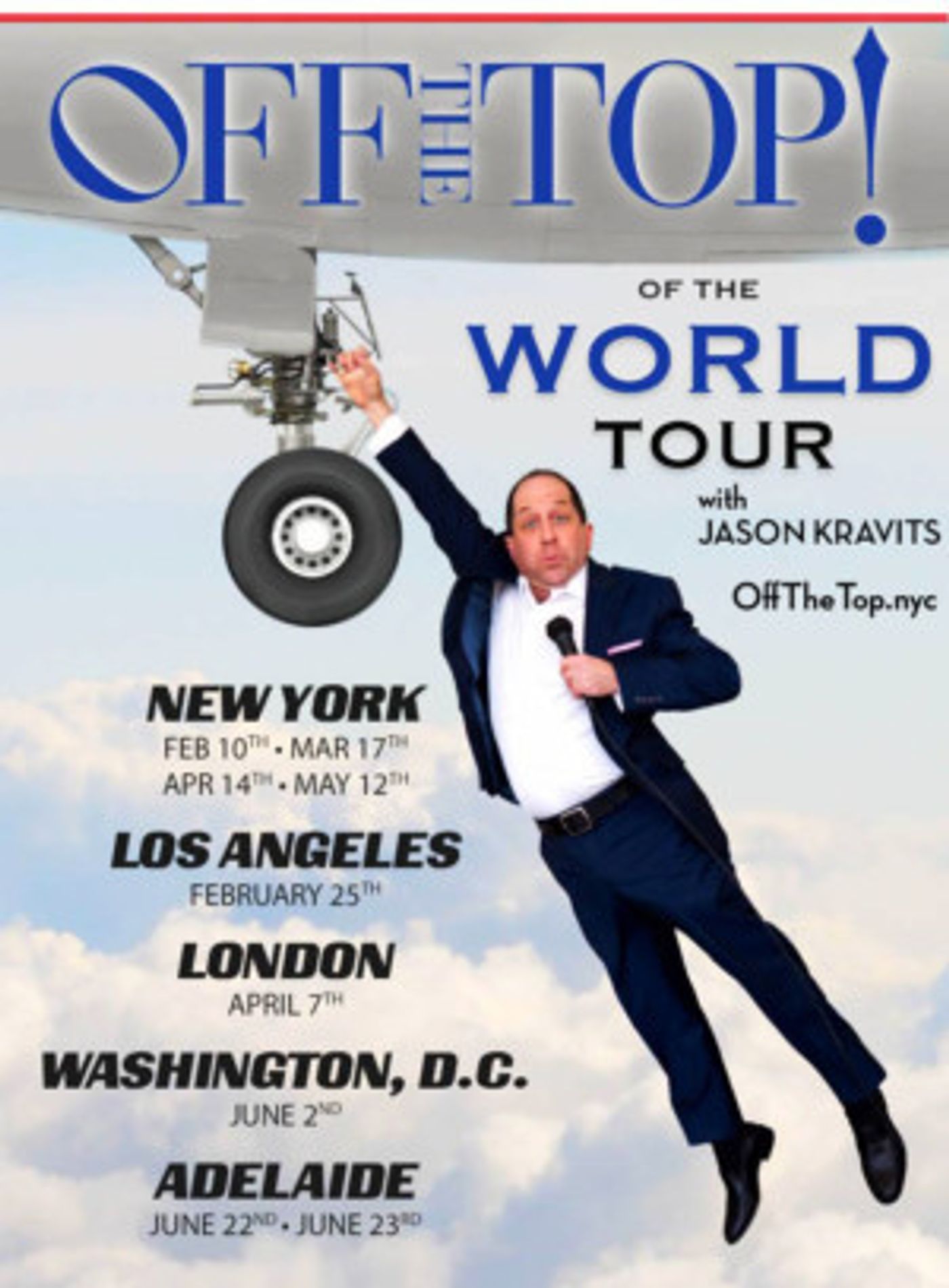 Broadway and TV Veteran Jason Kravits Taking His Solo, Completely-improvised Comedic Cabaret Show on a World Tour  Image