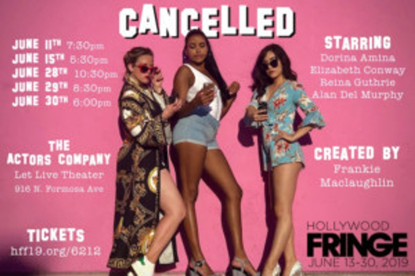 CANCELLED Announced At Hollywood Fringe 2019!  Image