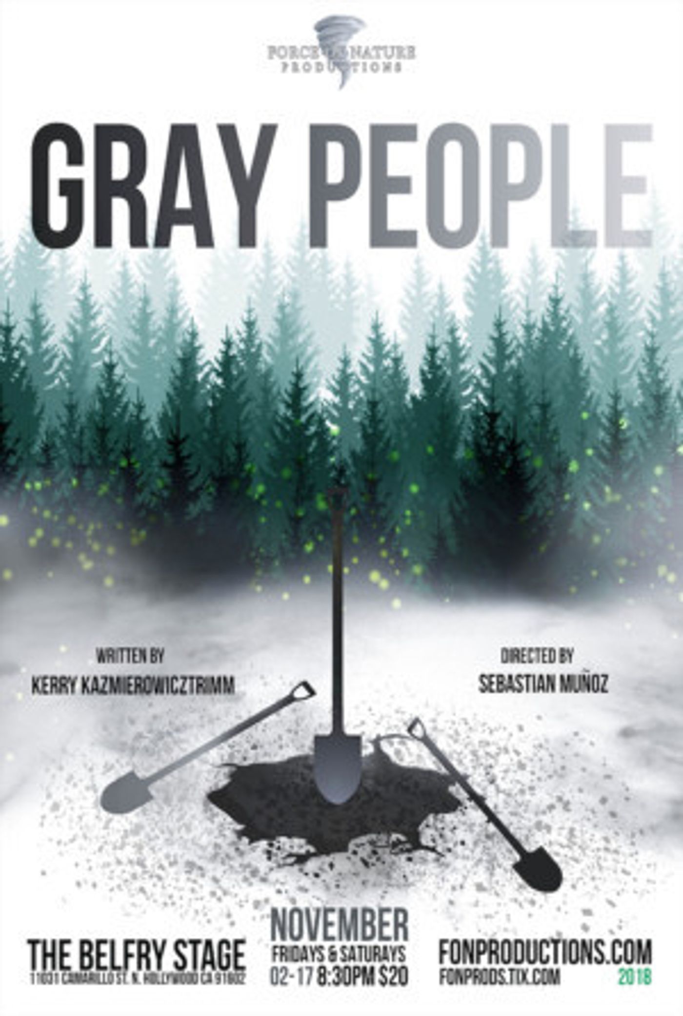 Force Of Nature Productions Presents The World Premiere Of Kerry Kazmierowicztrimm's GRAY PEOPLE  Image