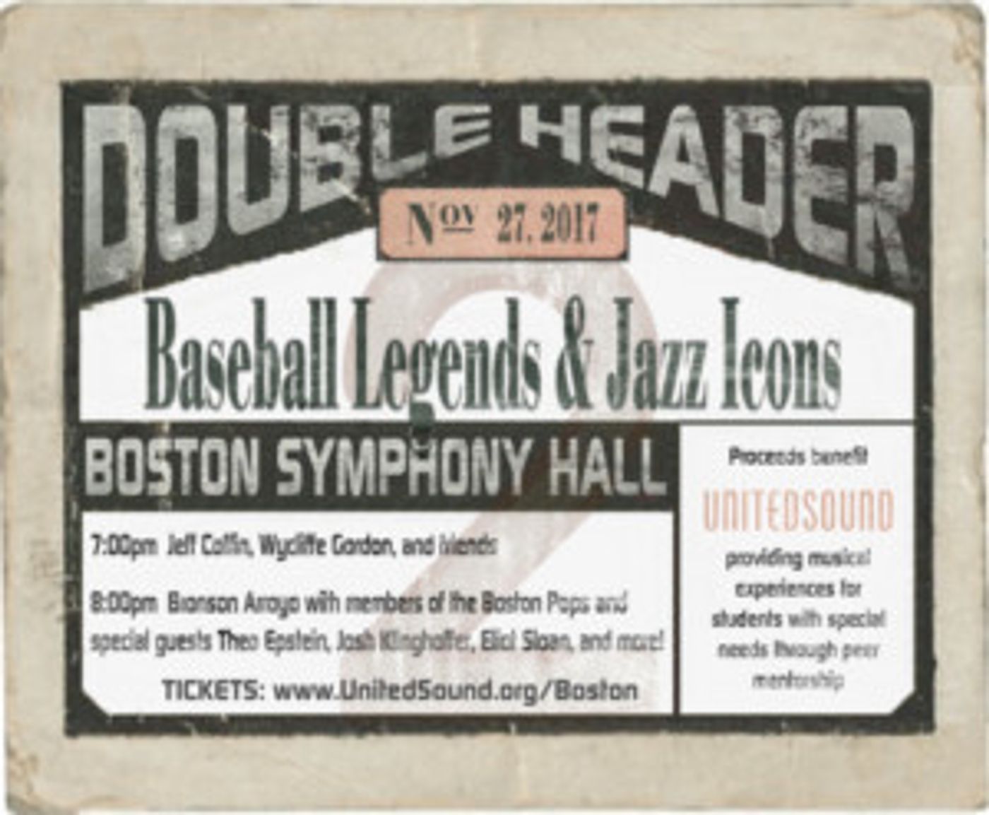 United Sound Fundraiser A DOUBLE HEADER: Baseball Legends and Jazz Icons Announced  Image