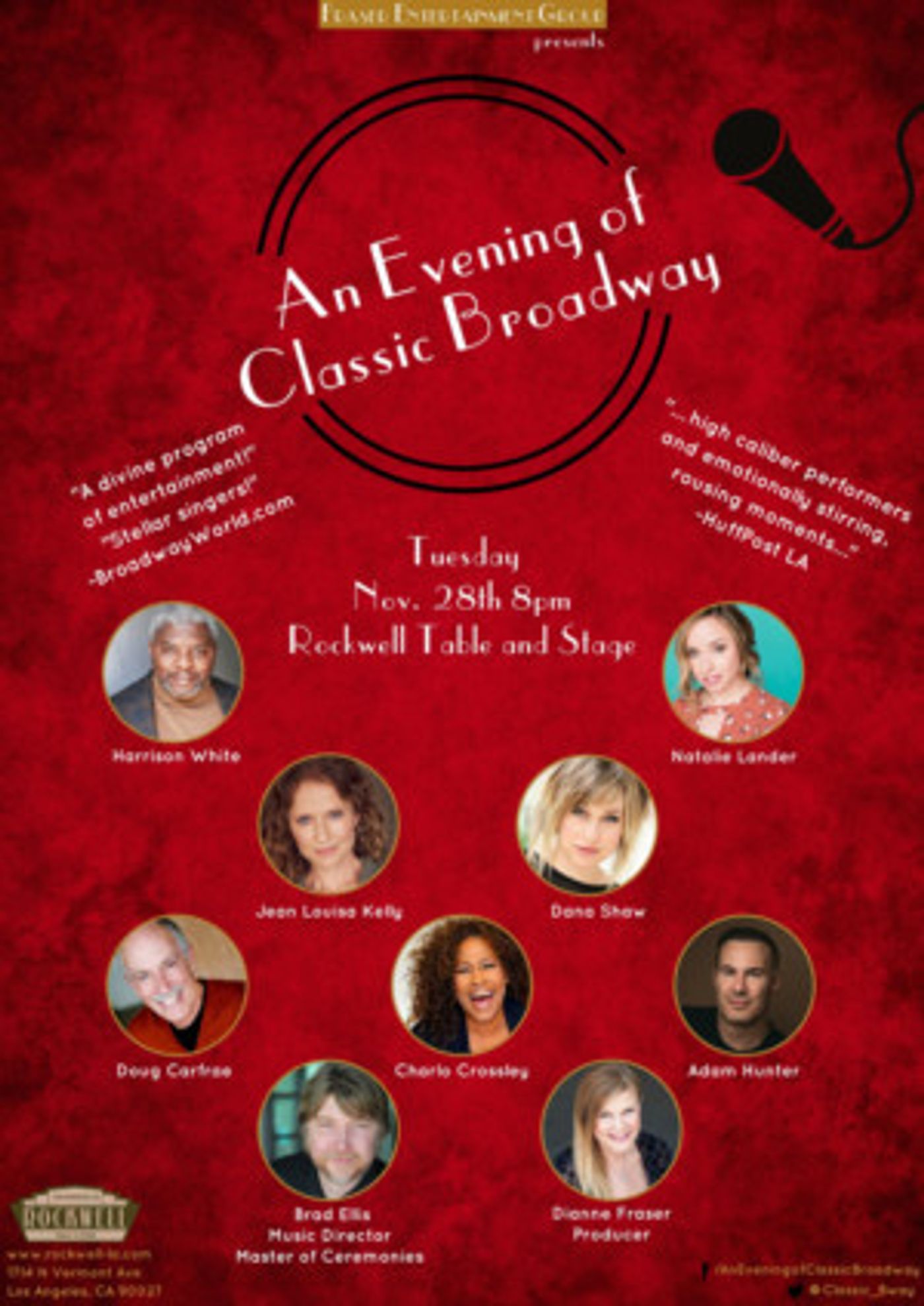 Cast Announced for An Evening of Classic Broadway at Rockwell Table and Stage  Image