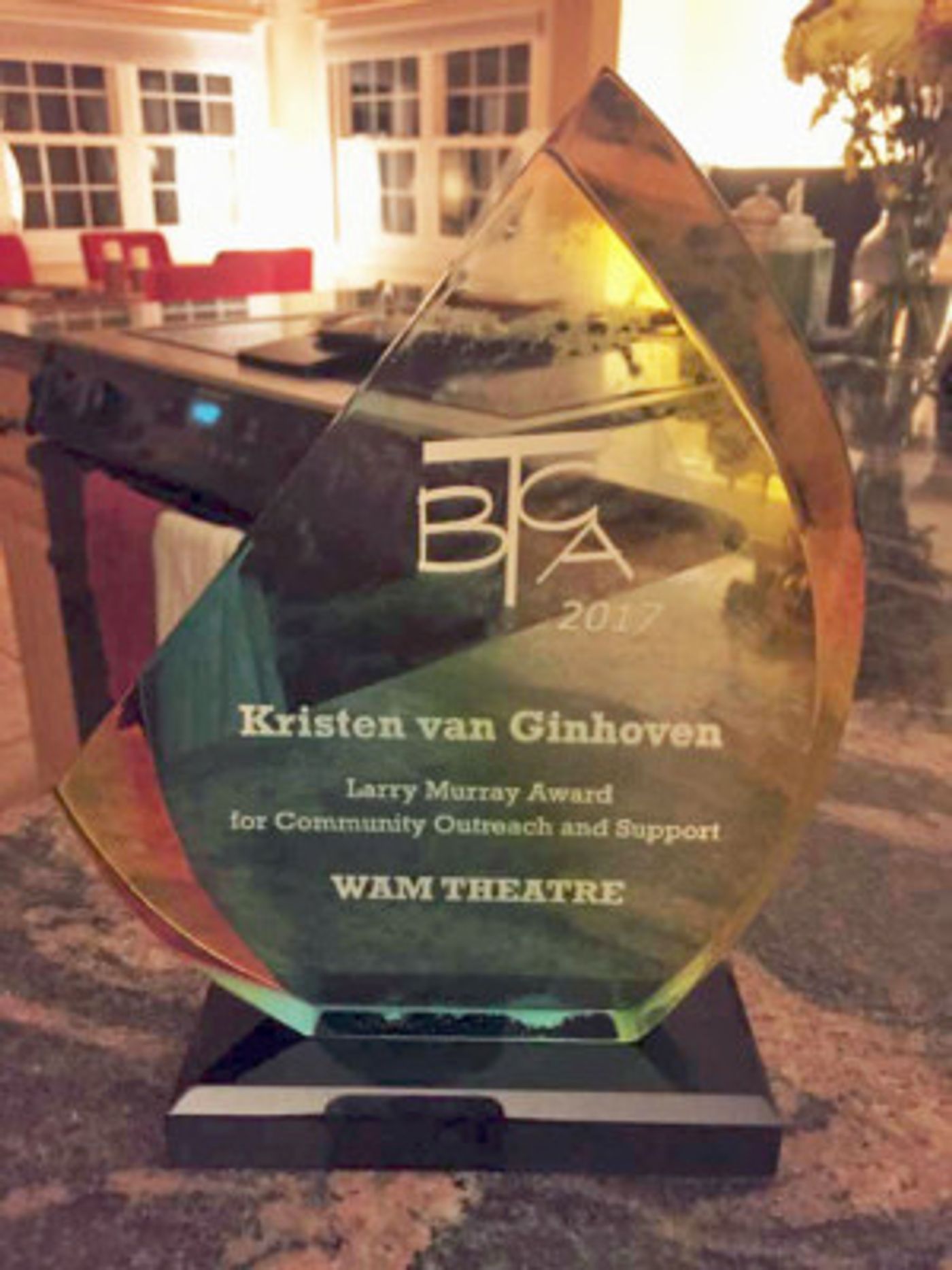 WAM Theatre's Kristen van Ginhoven Wins 2017 Larry Murray Award  Image
