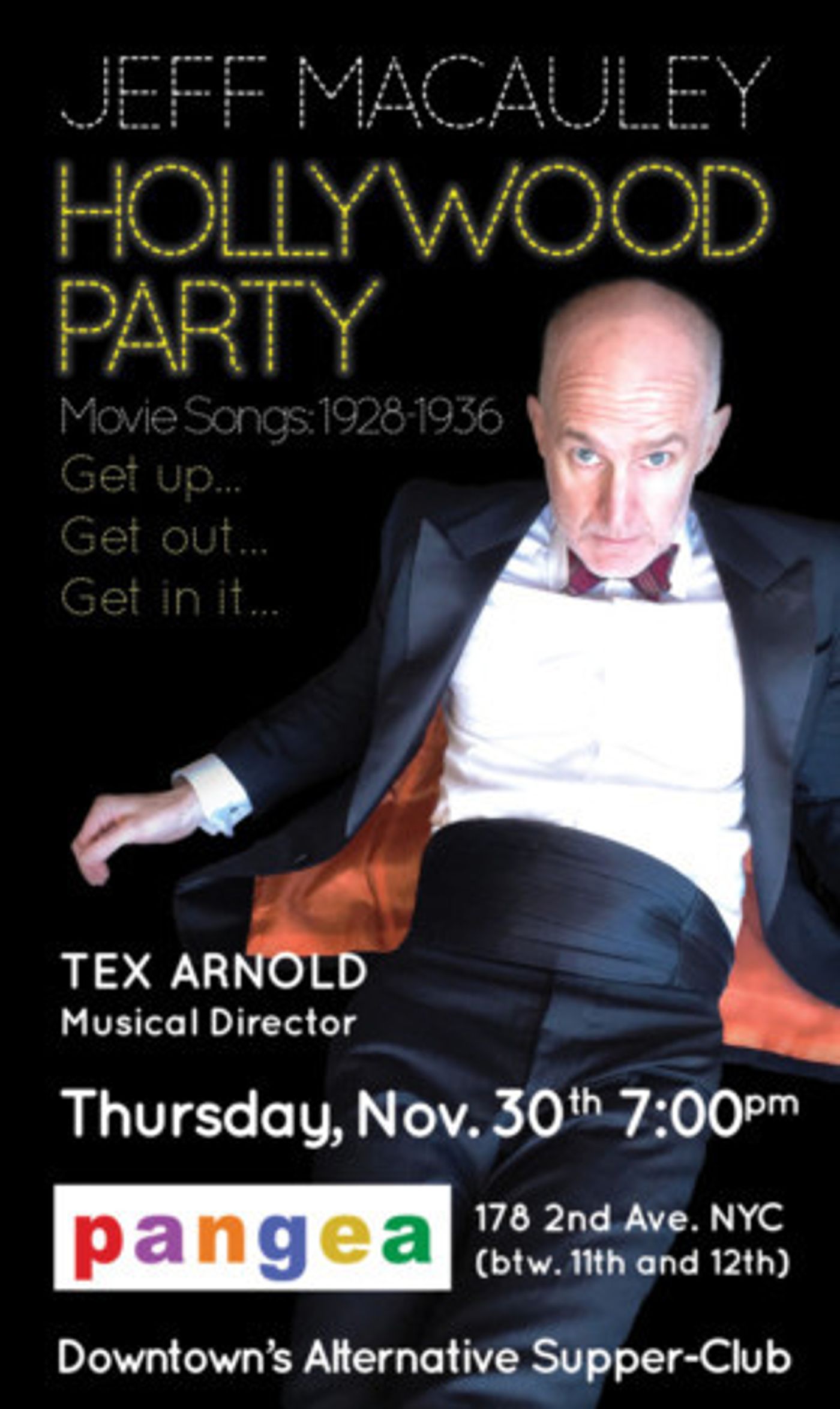 Jeff Macauley Brings HOLLYWOOD PARTY: MOVIE SONGS 1928-1936 to Pangea NYC  Image