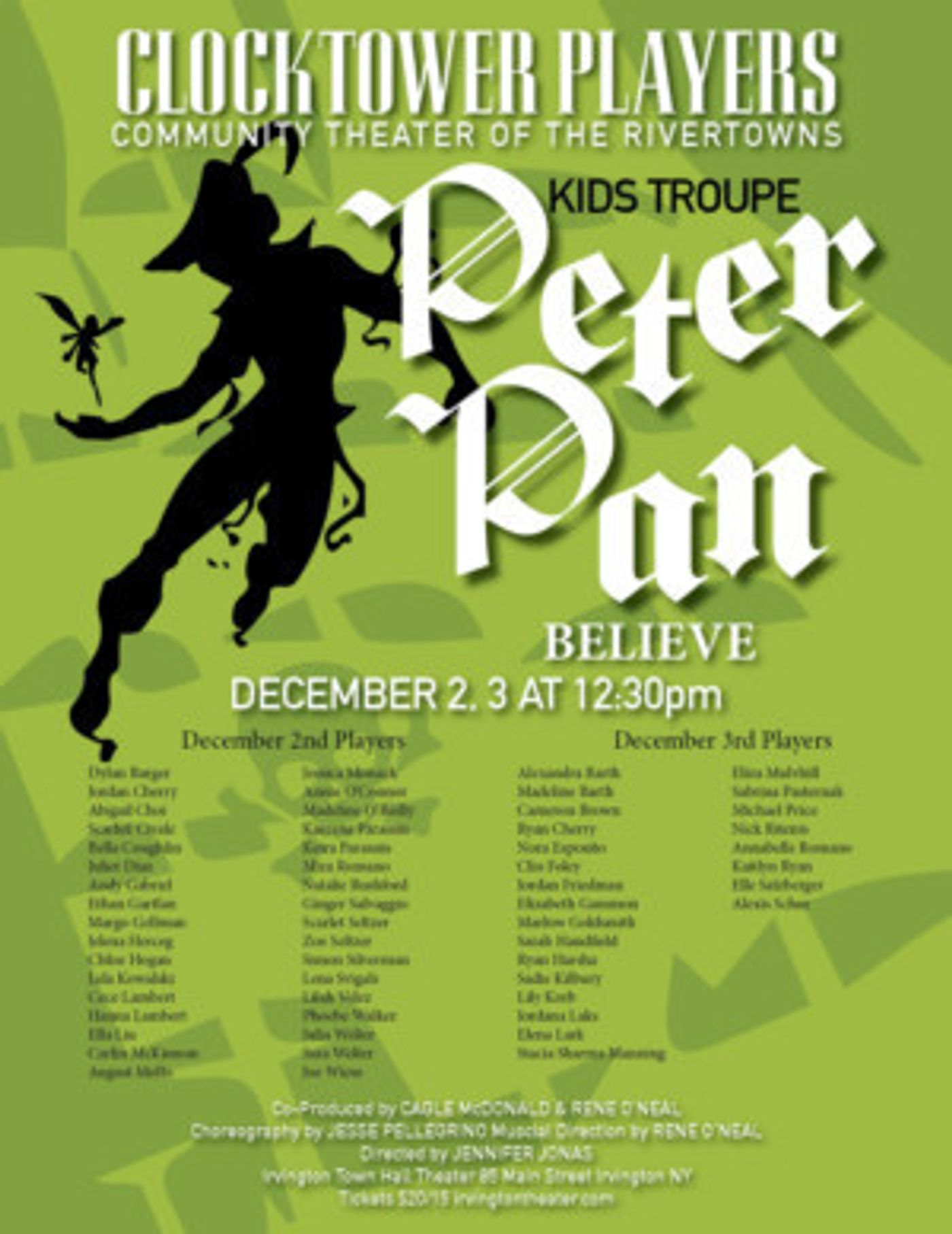 Clocktower Players Kids Troupe Presents PETER PAN Image