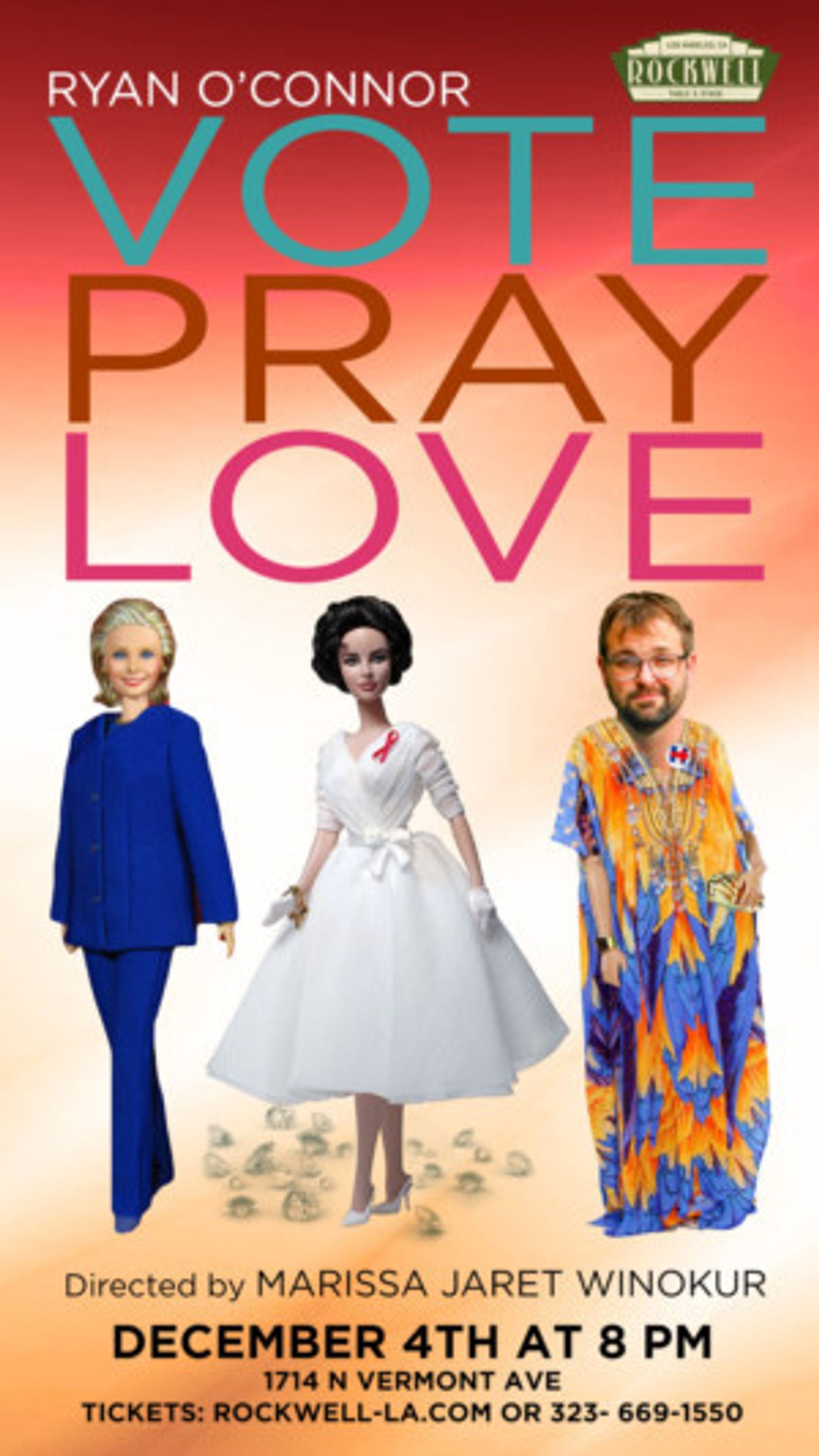 Ryan O'Connor to Debut VOTE, PRAY, LOVE at Rockwell: Table & Stage  Image