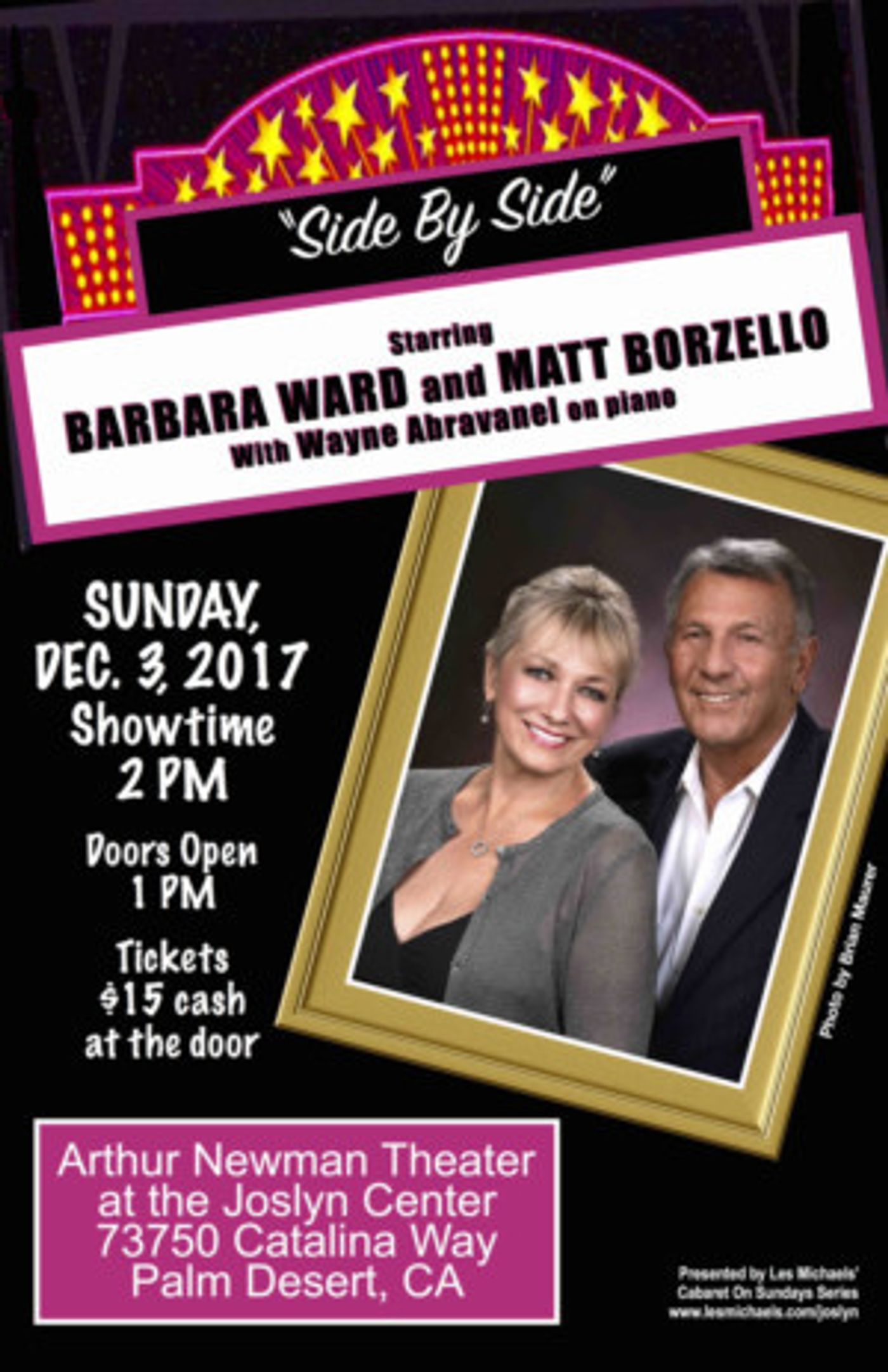 Barbara Ward and Matt Borzello to Perform SIDE BY SIDE, 12/3  Image