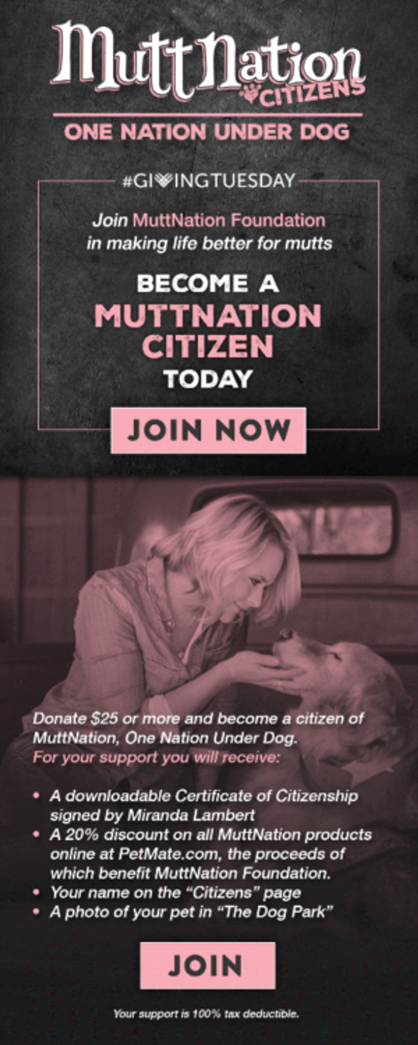 Miranda Lambert Invites Fans And Animal Lovers To Become Citizens Of MuttNation  Image