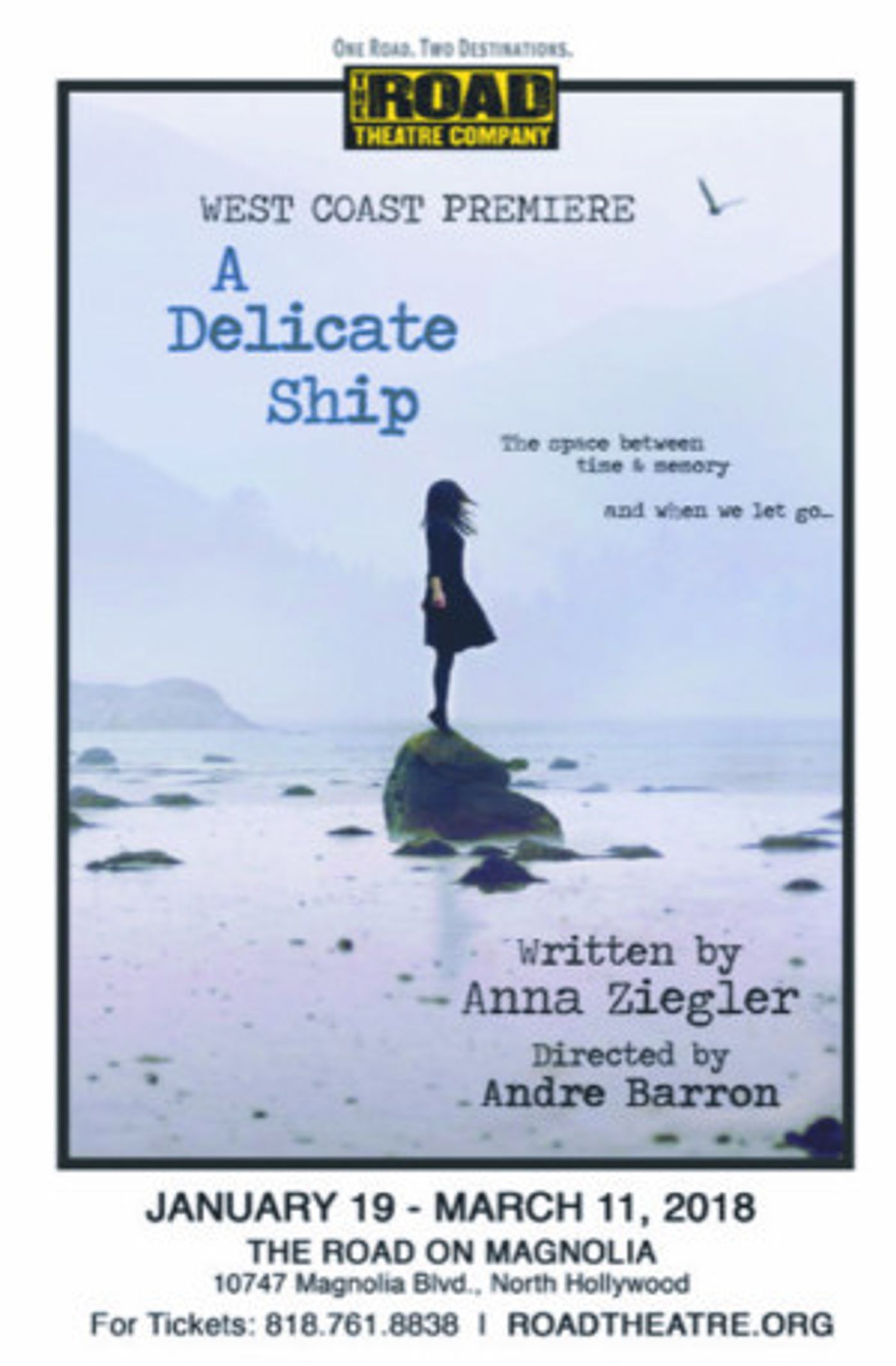 Road Theatre Company to Present West Coast Debut of Anna Ziegler's A DELICATE SHIP  Image