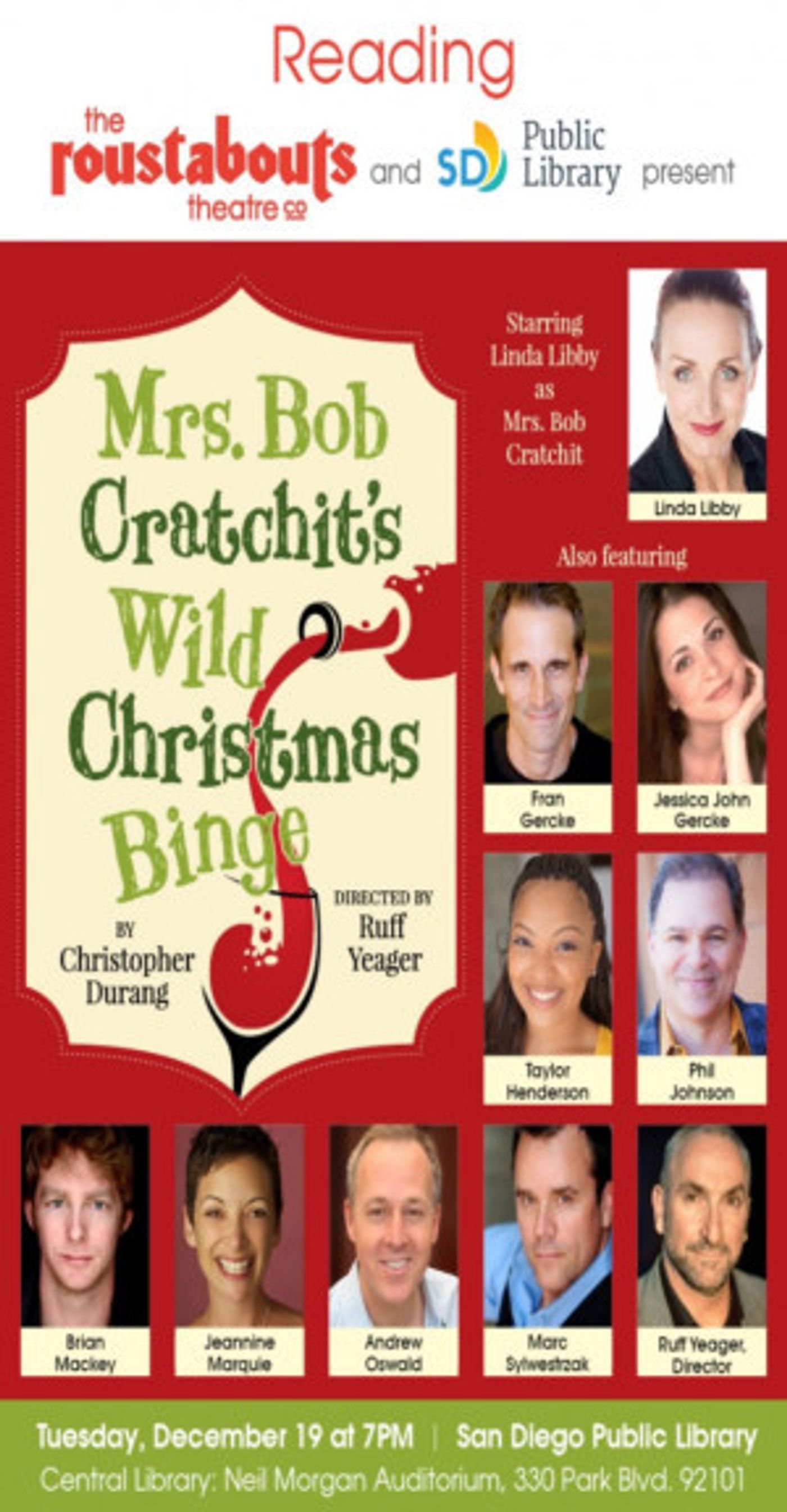 Fabulous Cast Announced for MRS. BOB CRATCHIT'S WILD CHRISTMAS BINGE Reading, 12/19  Image