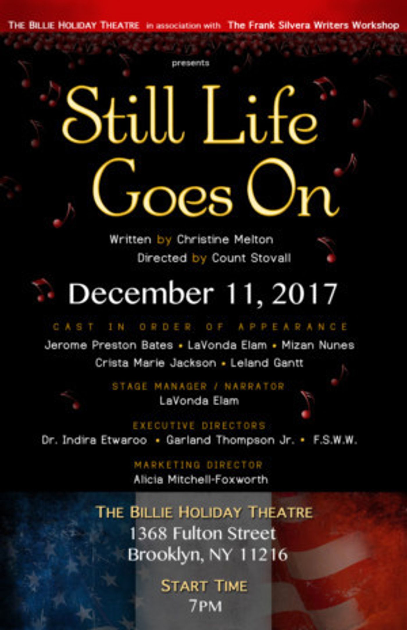 Christine Melton's STILL LIFE GOES ON Gets Reading in Brooklyn  Image