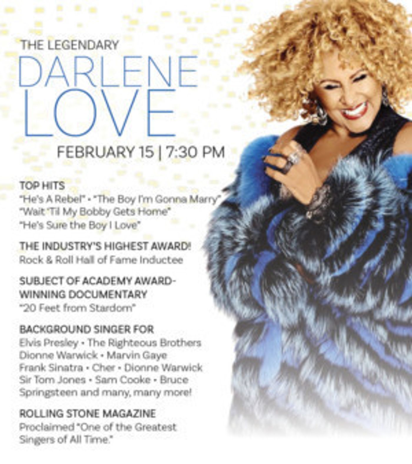 Just Announced: Darlene Love Comes to UDPAC On 2/15  Image