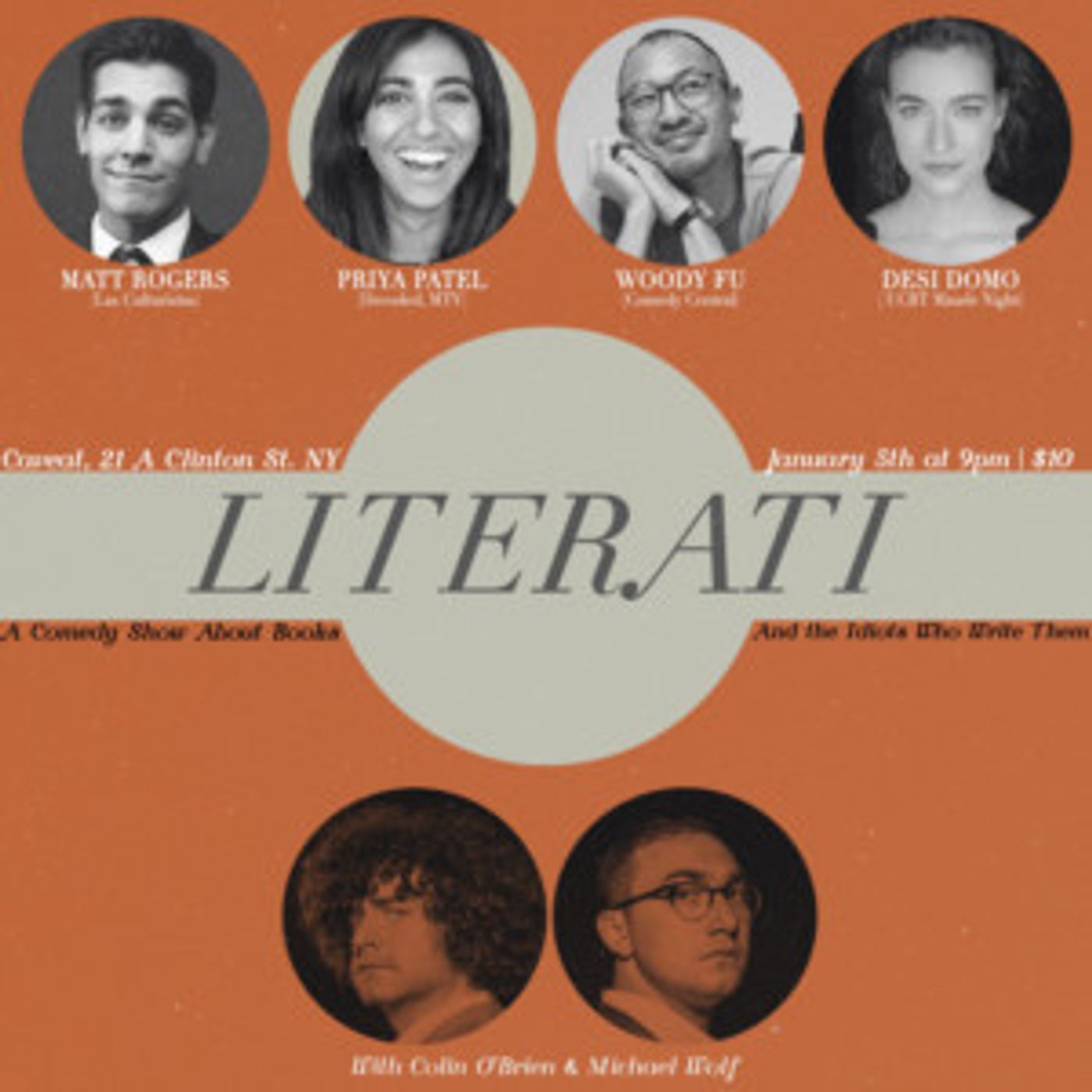 LITERATI At Caveat to Feature Matt Rogers, Desi Domo, Woody Fu, Priya Patel  Image