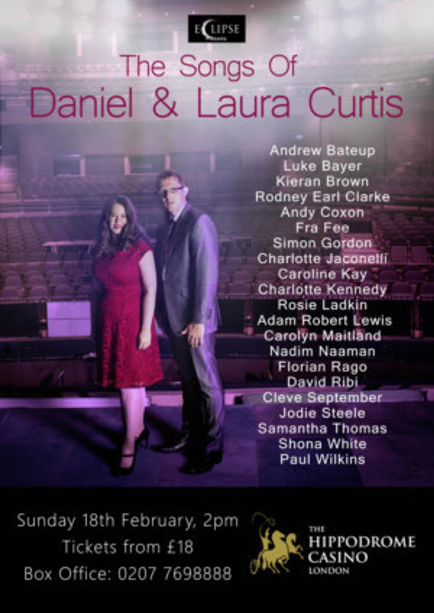 Daniel and Laura Curtis Announce Guests For Hippodrome Casino Concert  Image