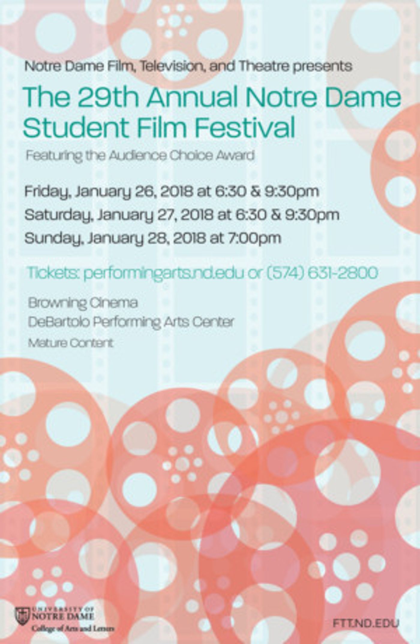 29th Annual ND Student Film Festival to Take Place January 26-28  Image