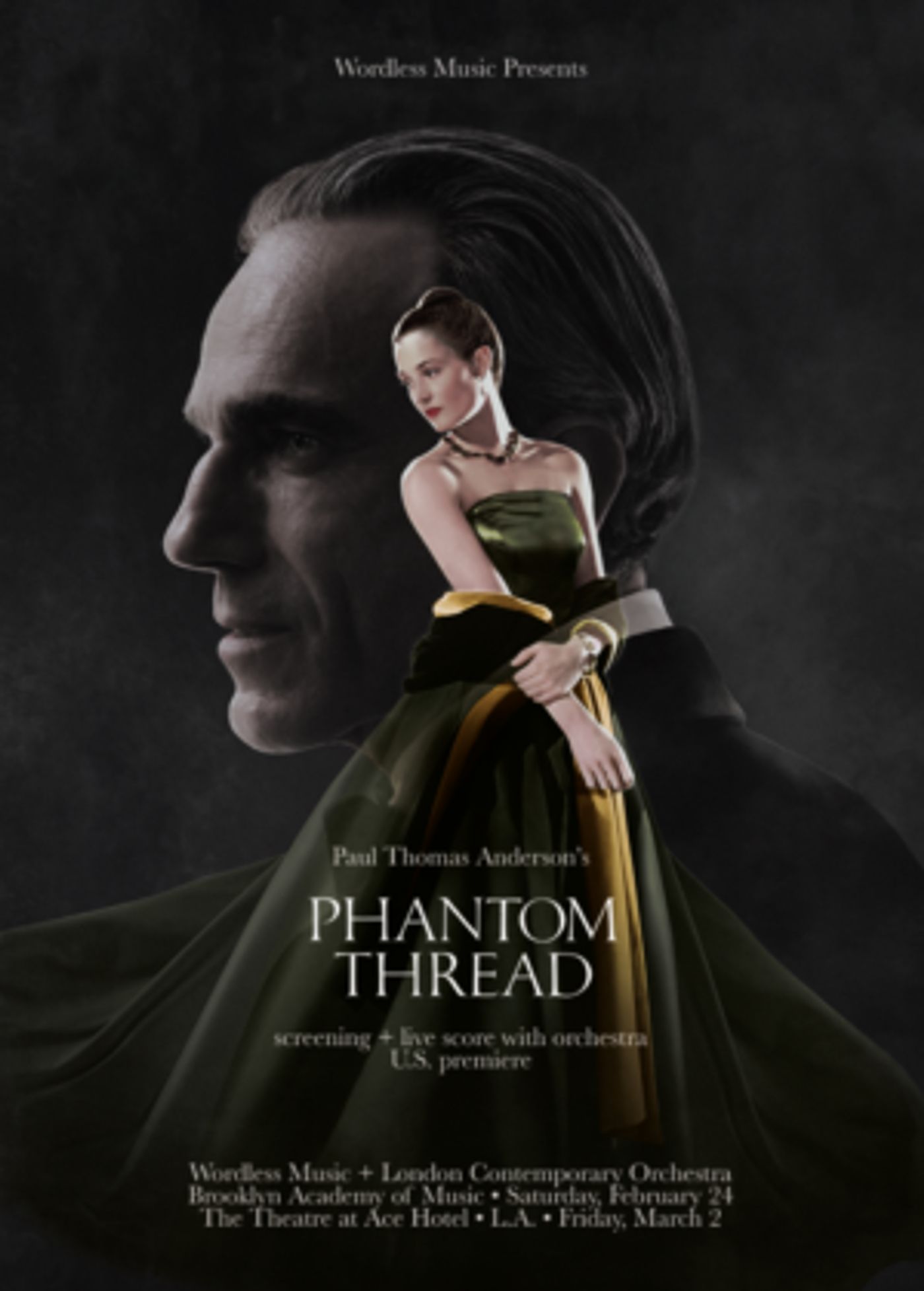 Wordless Music to present the Score of Paul Thomas Anderson's PHANTOM THREAD In L.A. and NYC  Image