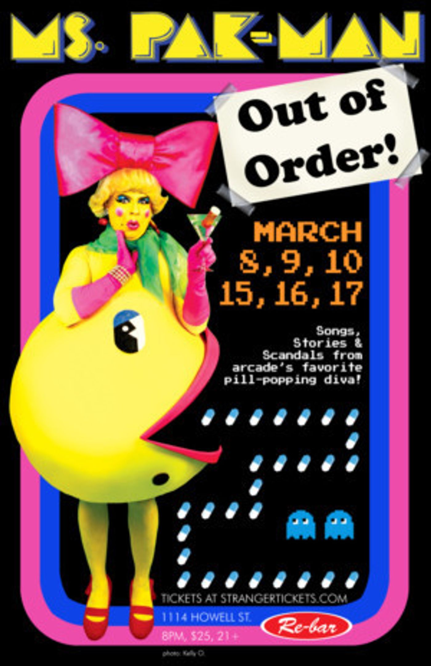 MS. PAK-MAN: OUT OF ORDER Comes to Re-Bar This March  Image