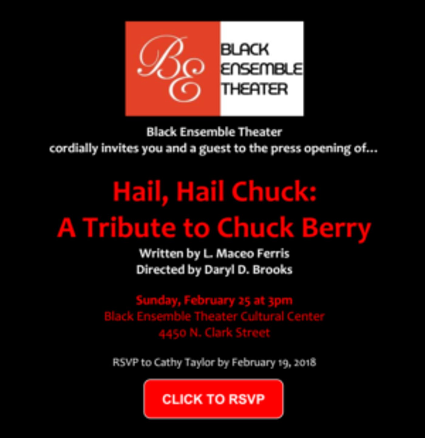 Black Ensemble Theatre presents HAIL, HAIL CHUCK: A Tribute to Chuck Berry  Image